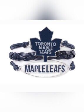 Ashley Bridget Toronto Maple Leafs blue and silver bracelet #hockey #NHL